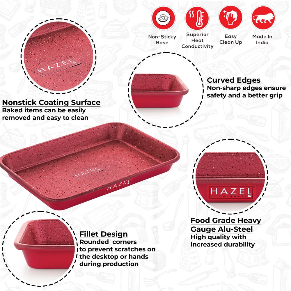 Non Stick  Baking Tray – Red