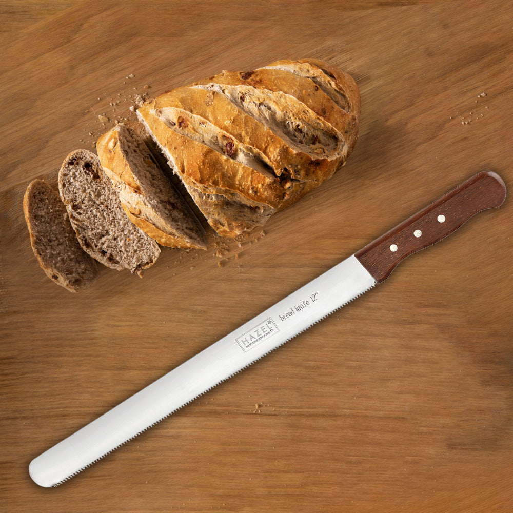 Steel cake Cutting Knife with Wooden Handle – 12 Inch