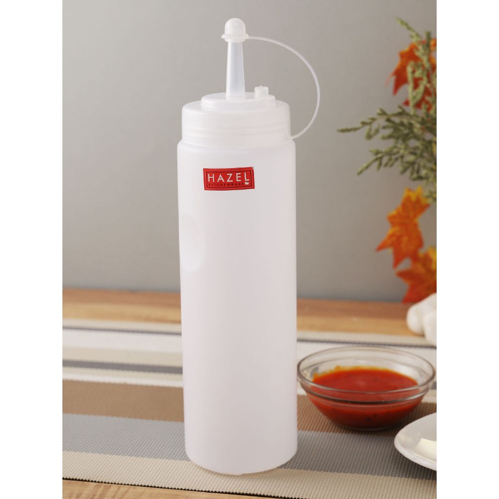 Plastic Chutney/Sauce Squeeze Bottle with Cap  760 ML