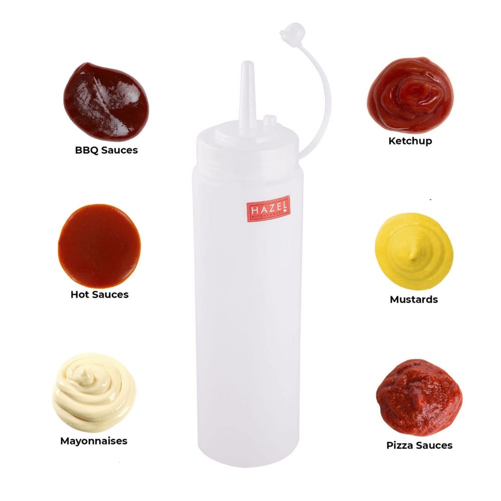 Plastic Chutney/Sauce Squeeze Bottle for Cafeterias, 610 ML