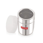 Stainless Steel Coco Powder Shaker with Handle and Plastic Lid – 310 ML