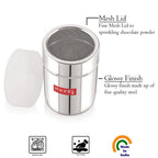 Stainless Steel Coco Powder Shaker with Handle and Plastic Lid – 310 ML