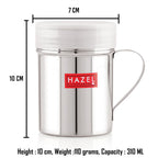 Stainless Steel Powder Shaker with Handle and Plastic Lid – 310 ML