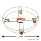 Steel gas trolley, top view with 28 cm callout
