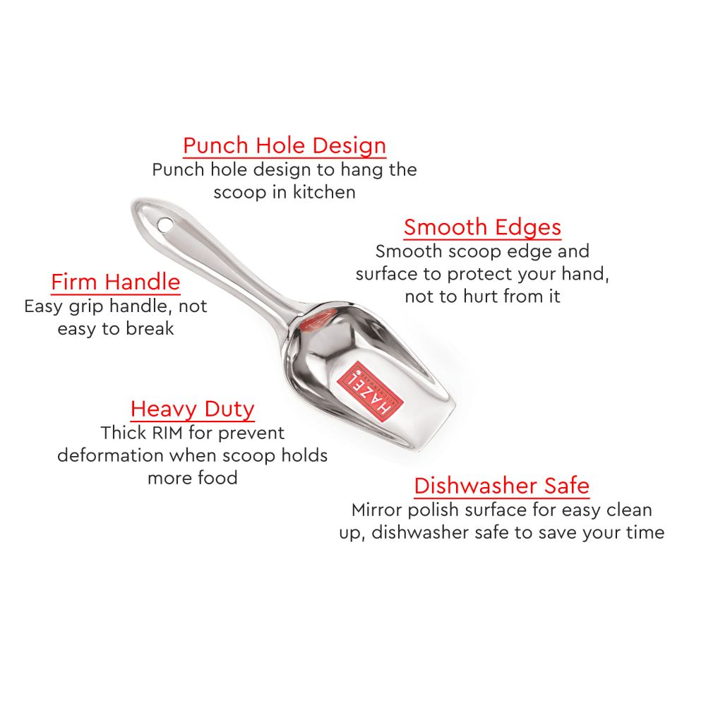 Stainless Steel Flour Scoop - Extra small