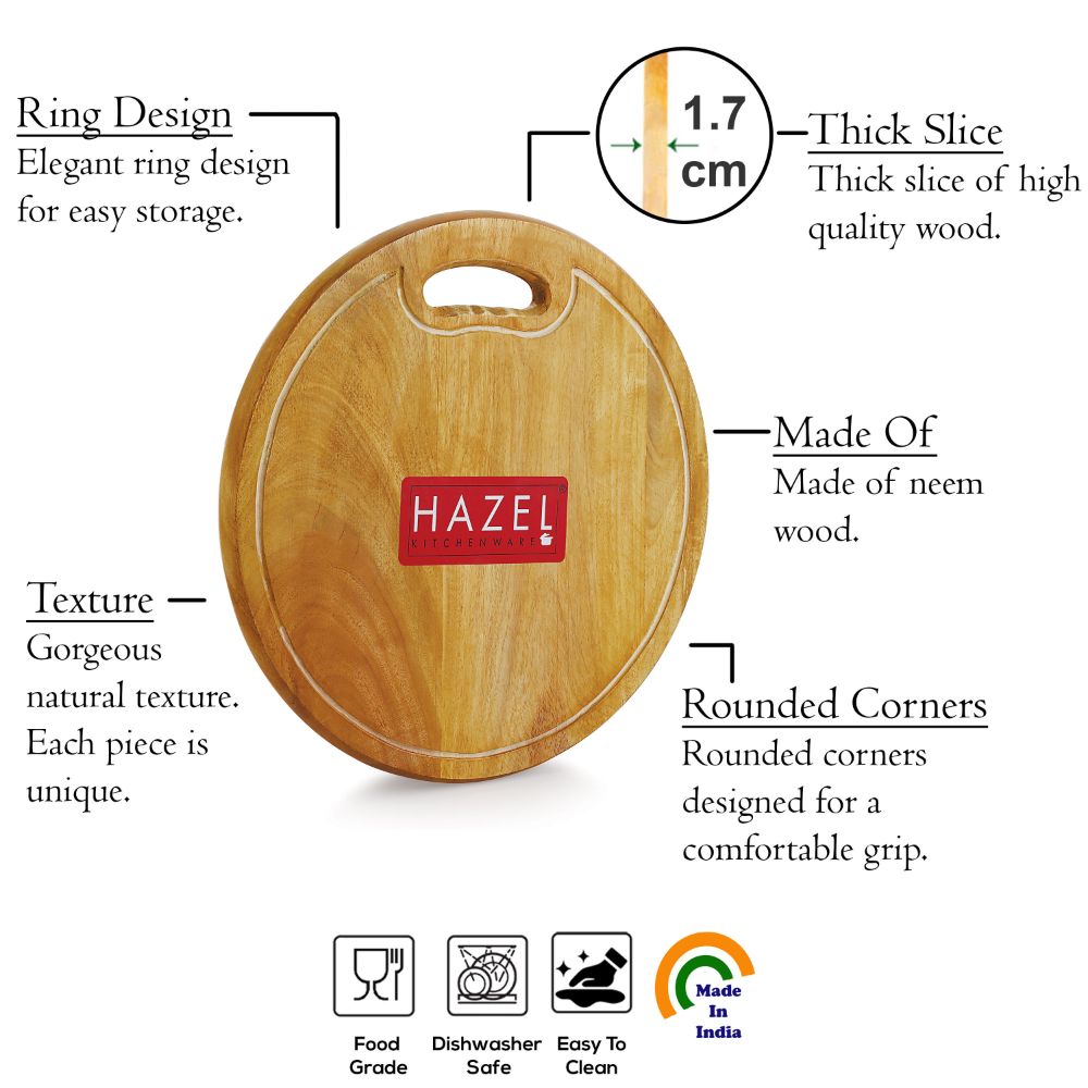 Round Vegetable Chopping Board -  33.5cm