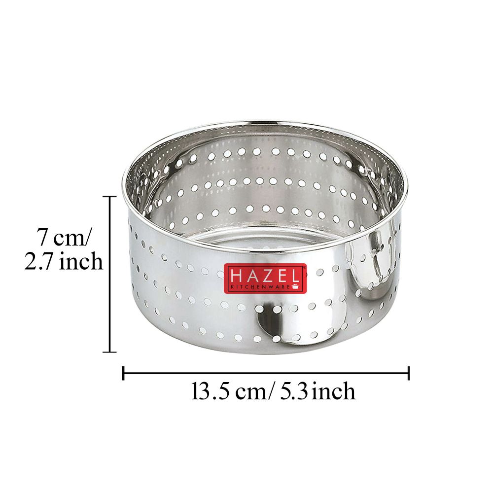 Stainless Steel Paneer Maker Mould – Big Size with dimension labels.