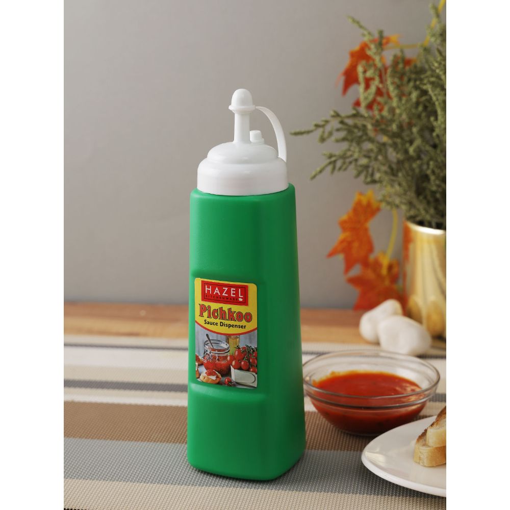 Plastic Chutney/Sauce  Bottle for Restaurants 430ML – Green