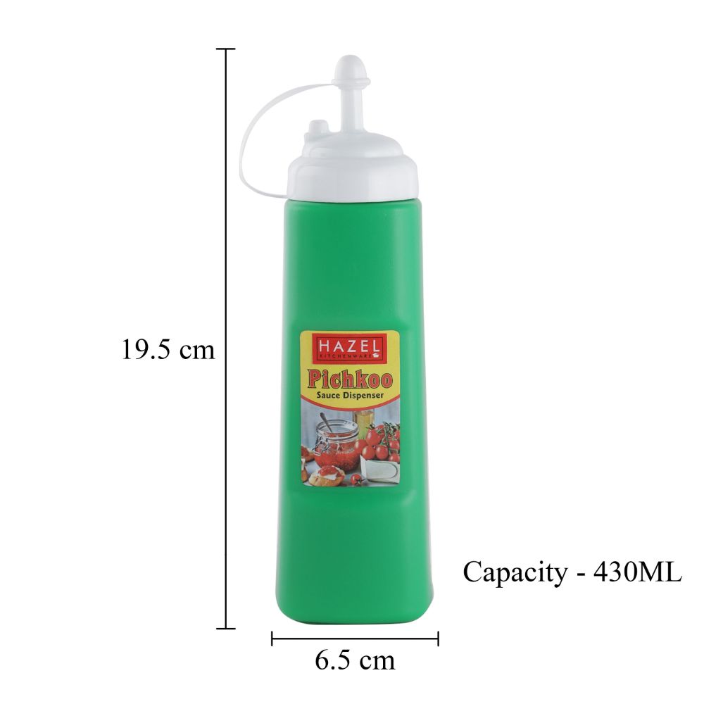 Plastic Chutney/Sauce  Bottle for Restaurants 430ML – Green
