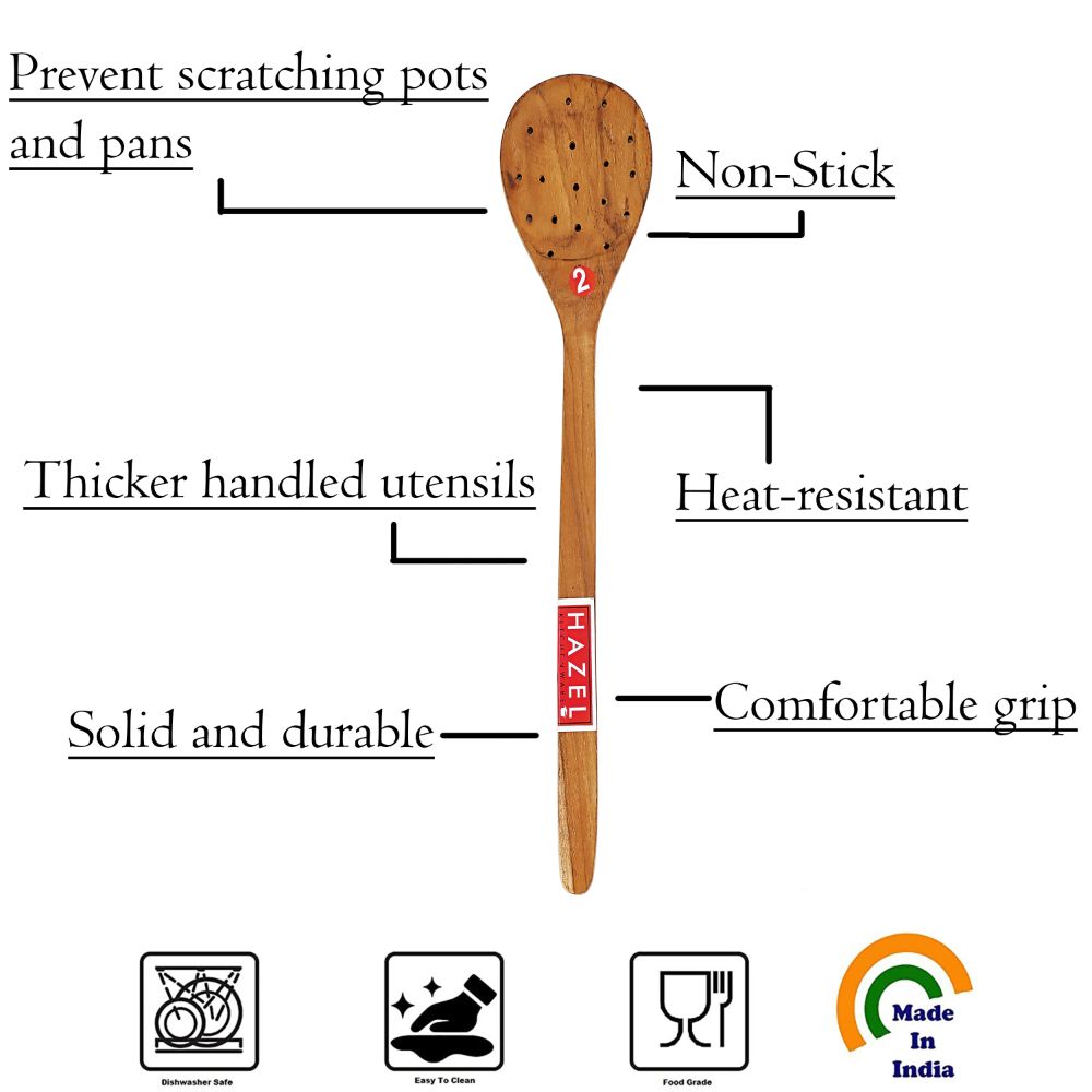 Wooden Jhara/Jharni, Non Stick