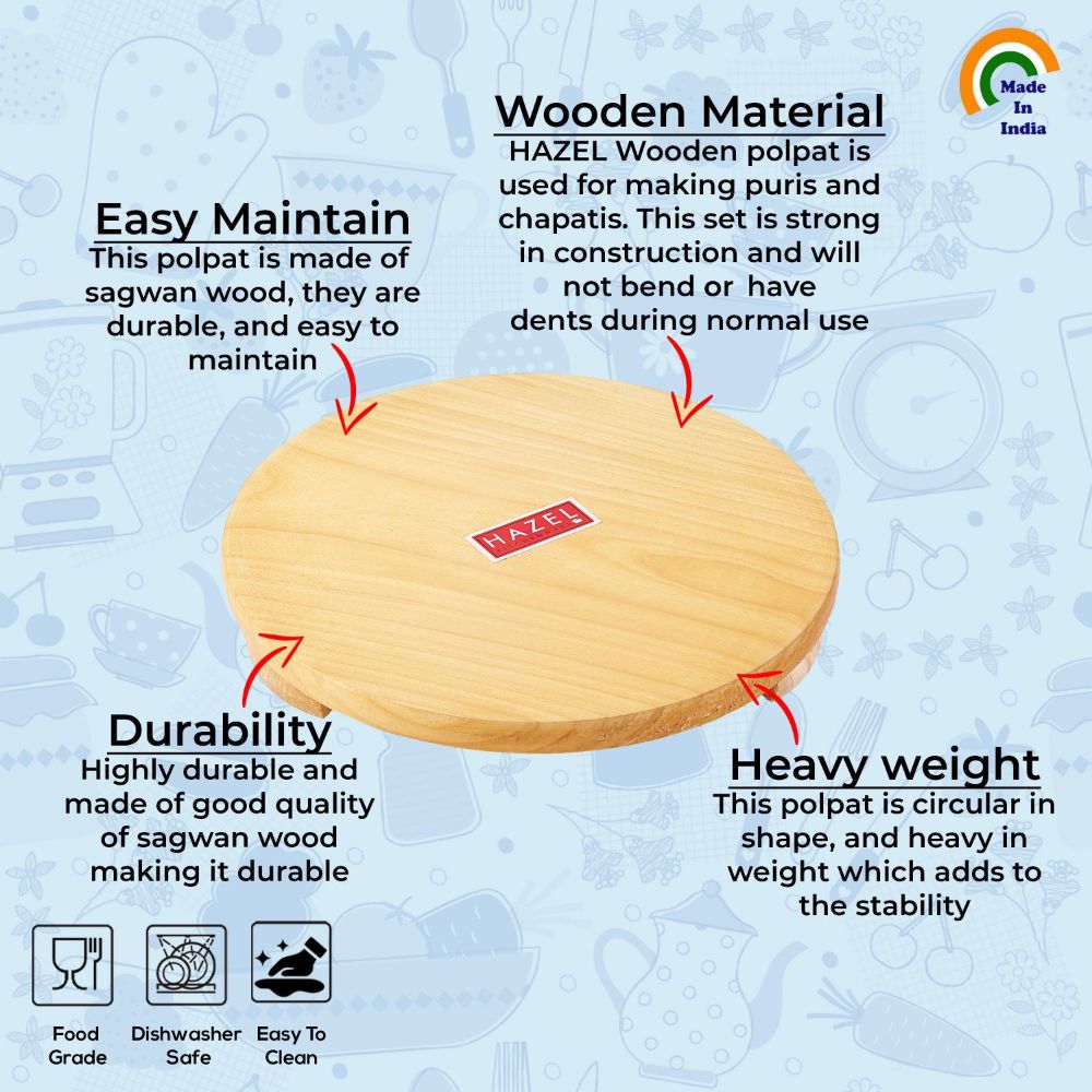 Large Wooden Polpat, 24cm