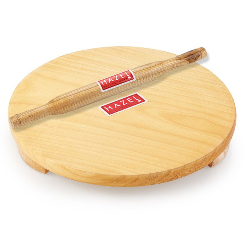 Wooden Chakla and Belan Combo - 2 Pc Set, 21cm