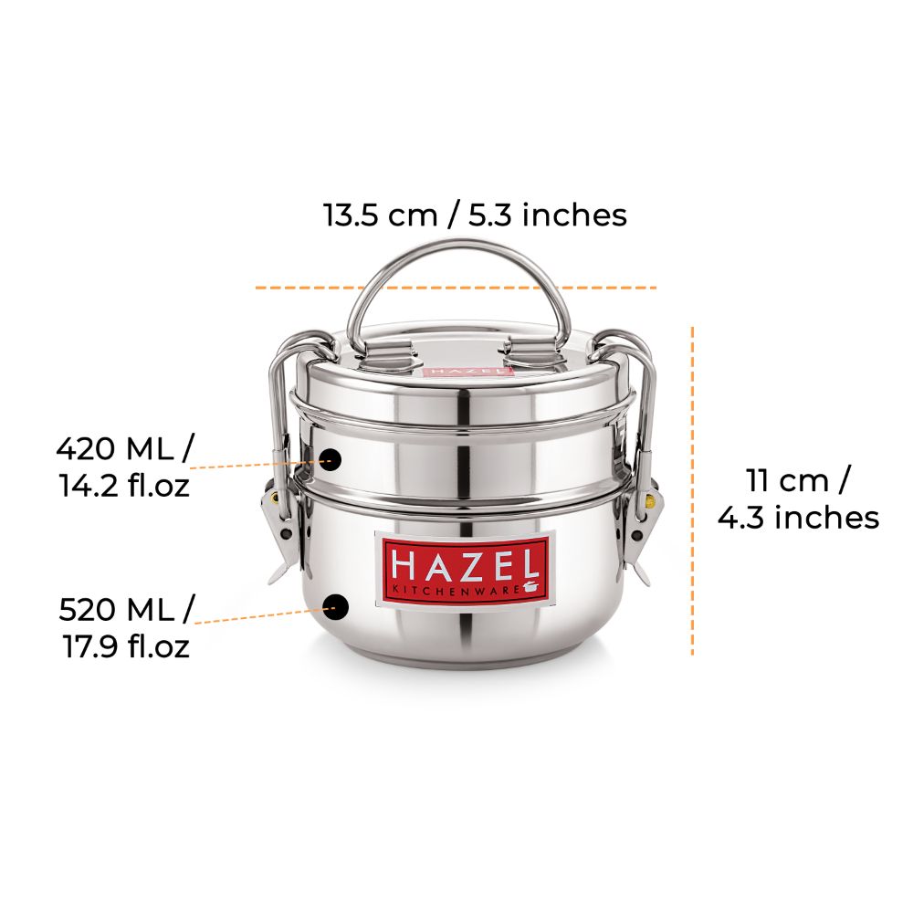 2-Tier Steel Locking Tiffin