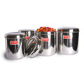 Stainless Steel  Food Containers for Grocery, 4 pc - 3.3L, 4L, 5L, 6L