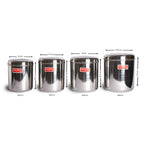 Stainless Steel  Food Containers for Grocery, 4 pc - 3.3L, 4L, 5L, 6L