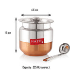 Stainless Steel Oil And Ghee Container With Spoon (225 ML)