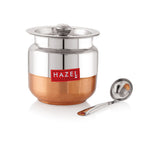 Stainless Steel Oil And Ghee Container With Spoon (225 ML)