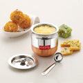 Stainless Steel Copper Bottom Oil & Ghee Container with Spoon – 300 ML