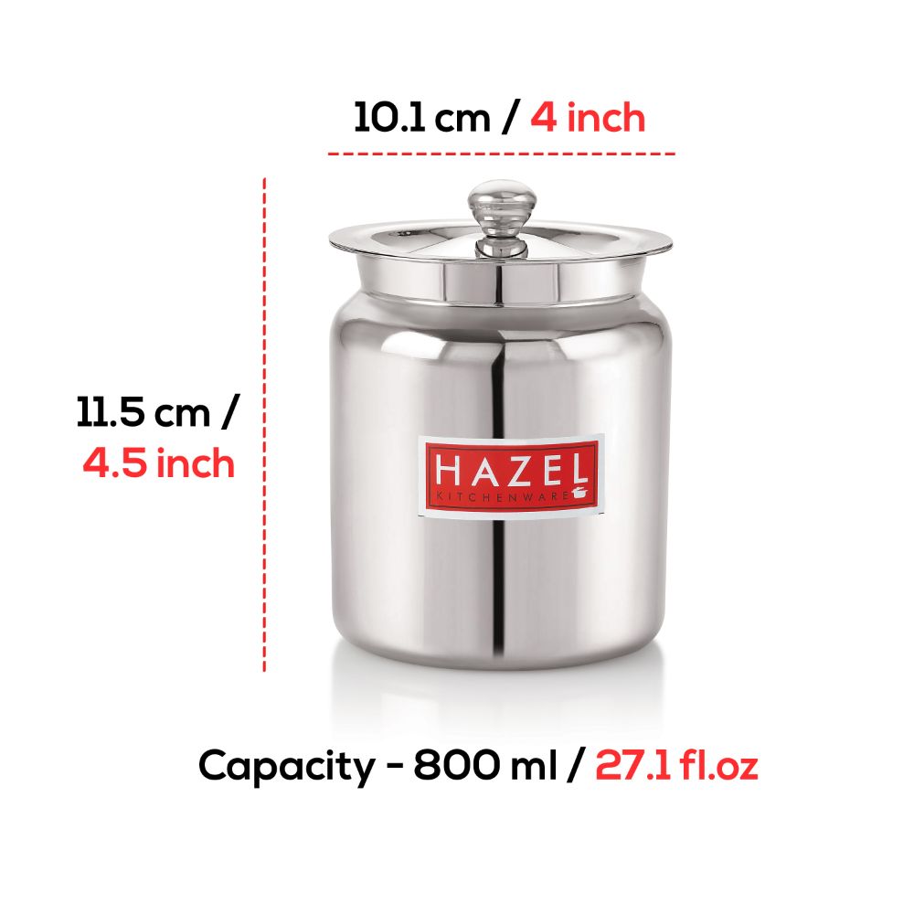 Stainless Steel Oil Container With Lid - 800ML