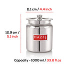Stainless Steel Ghee Container With Lid -  1 L
