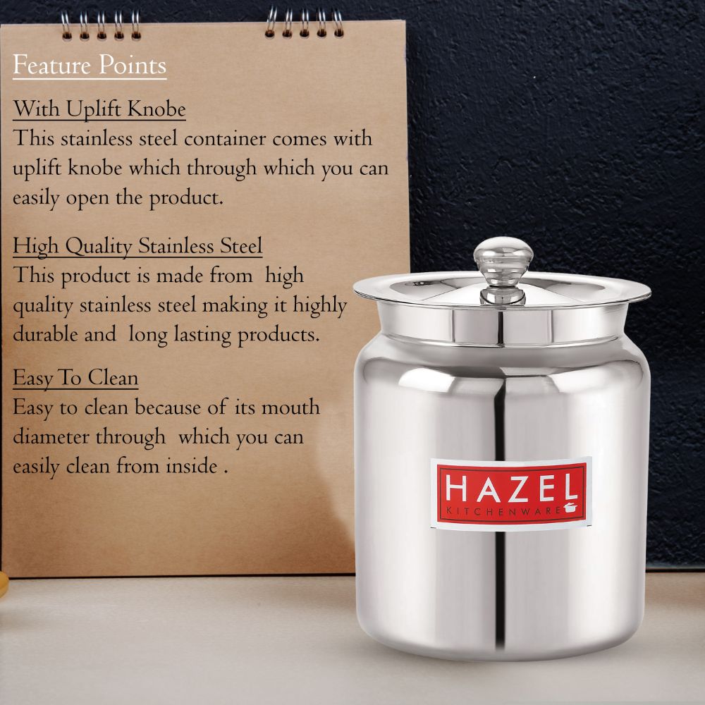 Stainless Steel Oil Container With Lid - 400ML
