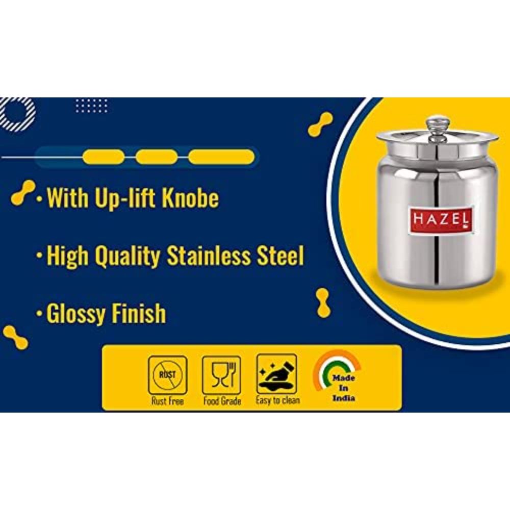 Stainless Steel Oil Container With Lid - 400ML