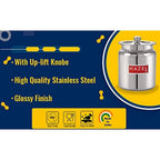 Stainless Steel Oil Container With Lid - 400ML