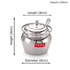 Stainless Steel  Ghee Dani / Oil Container, 300ML