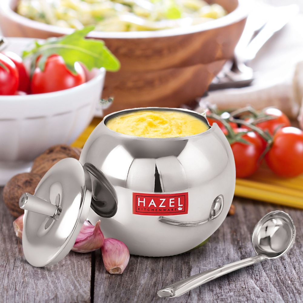 Stainless Steel  Ghee Dani / Oil Container, 320ML