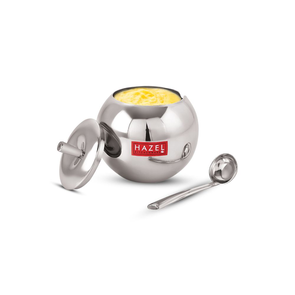 Stainless Steel  Ghee Dani / Oil Container, 320ML