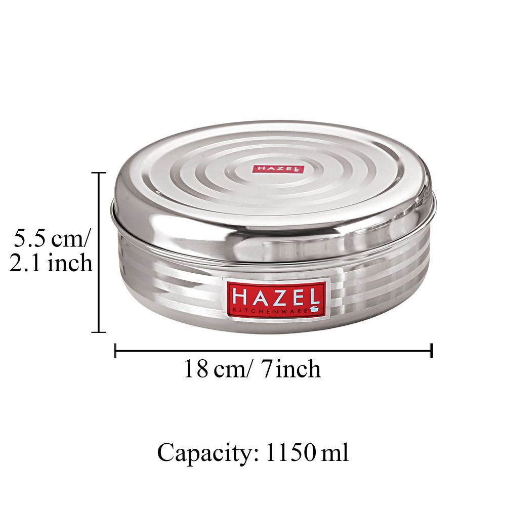 Small Stainless Steel Storage Container - 1150ML