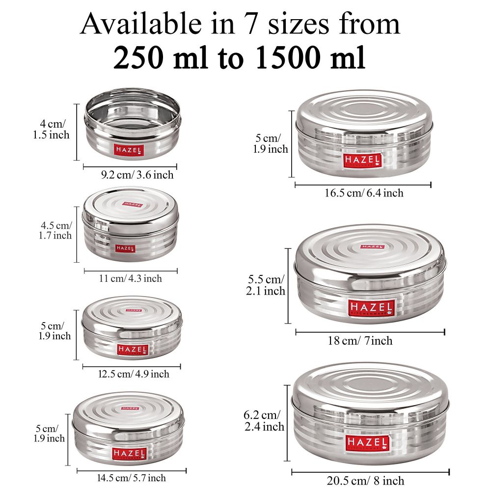 Small Stainless Steel Storage Container - 1150ML