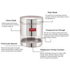 Stainless Steel Transparent  Container - 350ML