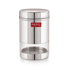 Transparent Wide Mouth Steel Container, 600 ML