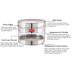 Stainless Steel Transparent Container, 500 ML