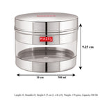 Stainless Steel Transparent Container, 500 ML