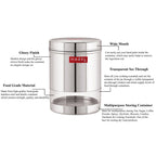 Stainless Steel Transparent Container, 950 ML