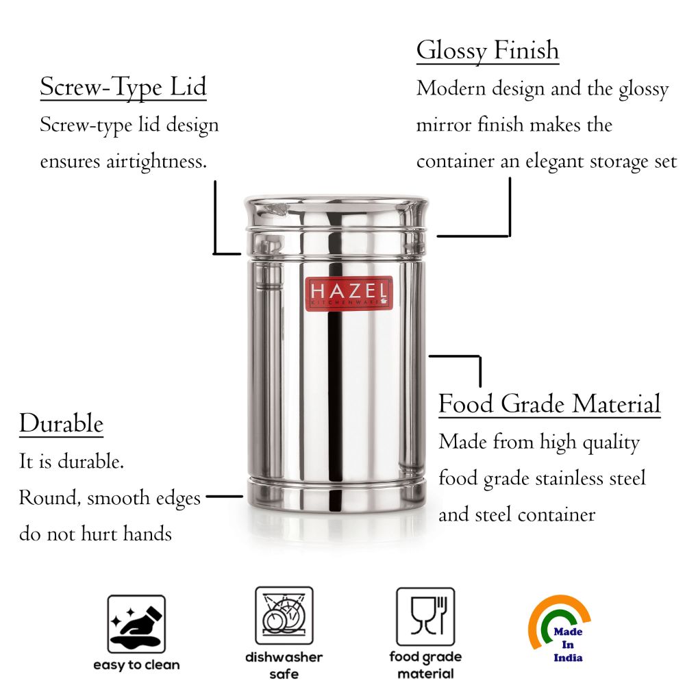 Stainless Steel Airtight Kitchen Storage Containers