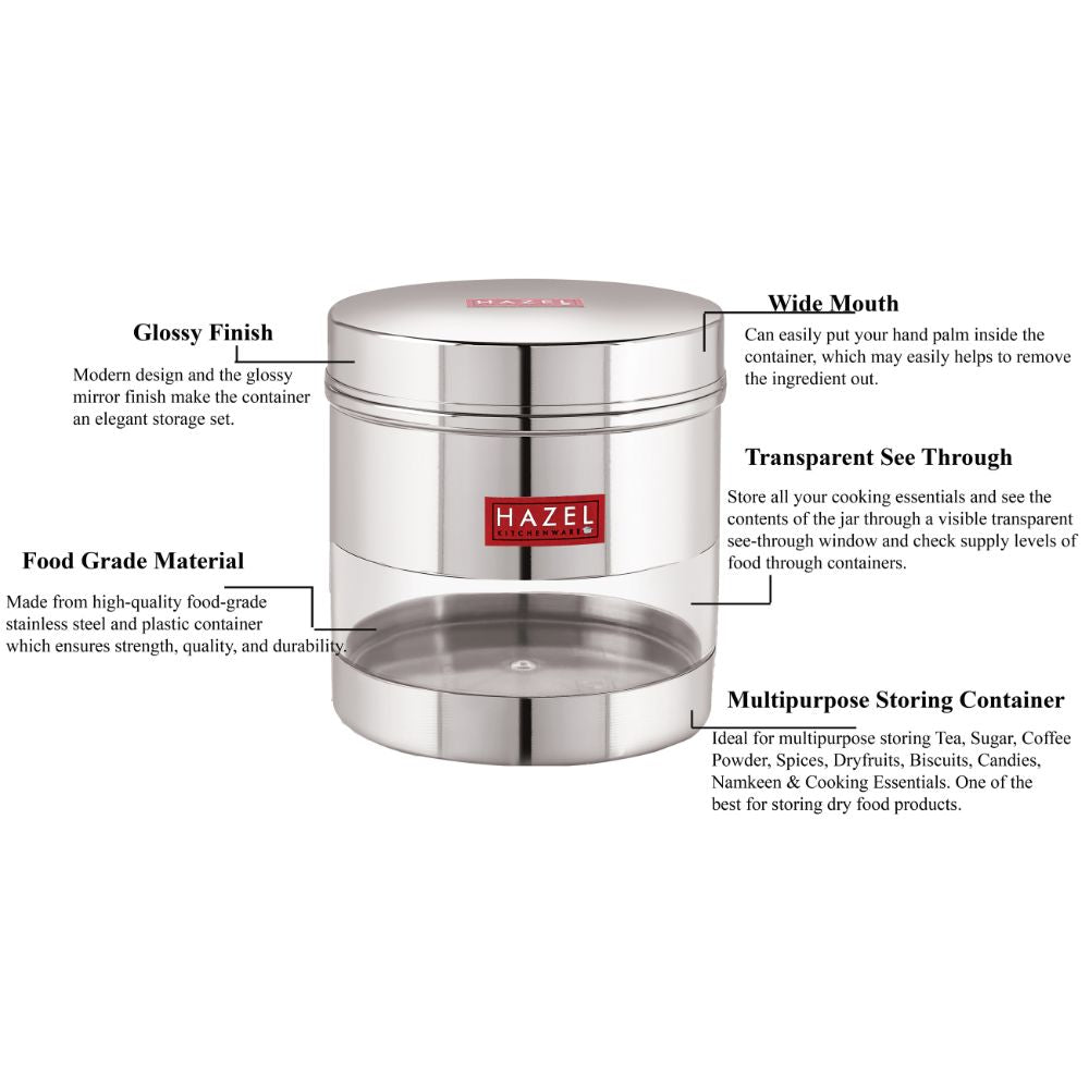 Stainless Steel Airtight See Through Container
