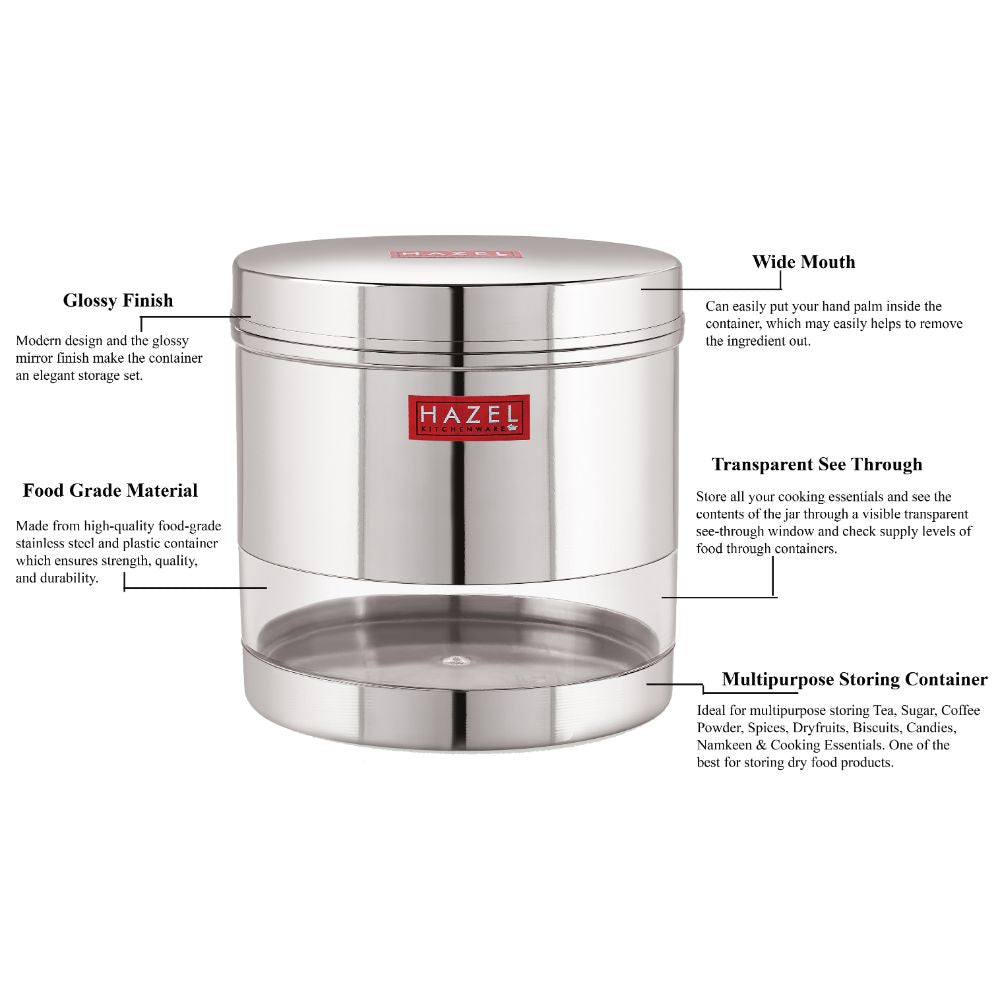 Stainless Steel Airtight See Through Container