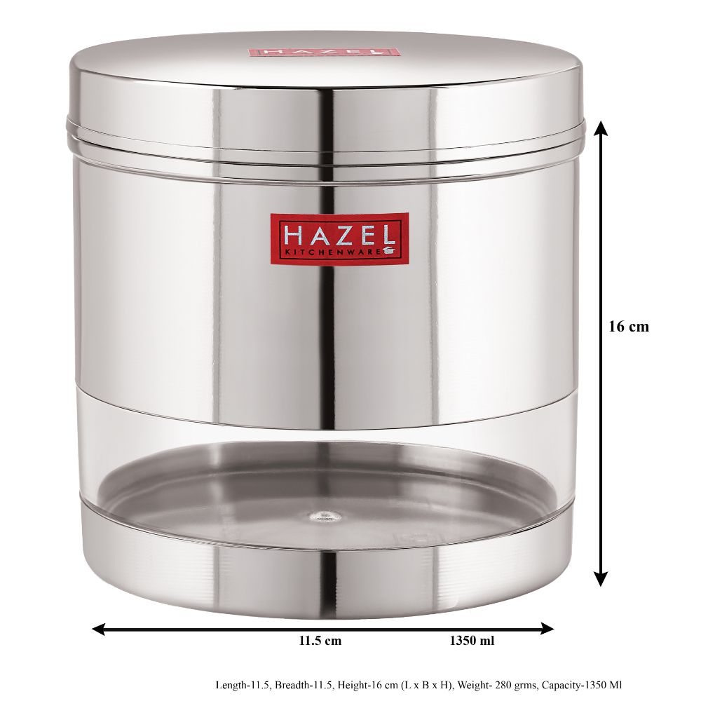Stainless Steel Airtight See Through Container