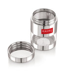 Airtight Stainless Steel Mukhwas Container with Transparent Lid, 170ml
