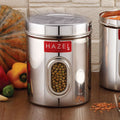 Steel Storage Container with Airtight Lid, Transparent, 1400 ML