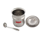 Stainless Hammered Finish Oil or Ghee Container, 300ML