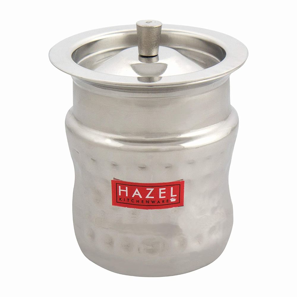 Stainless Hammered Finish Oil or Ghee Container, 300ML