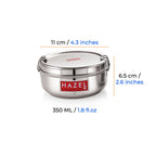 Stainless Steel Tiffin Container With Locking Clip, 350ML