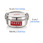 Stainless Steel Tiffin Lunch Container With Locking Clip, 700 ML