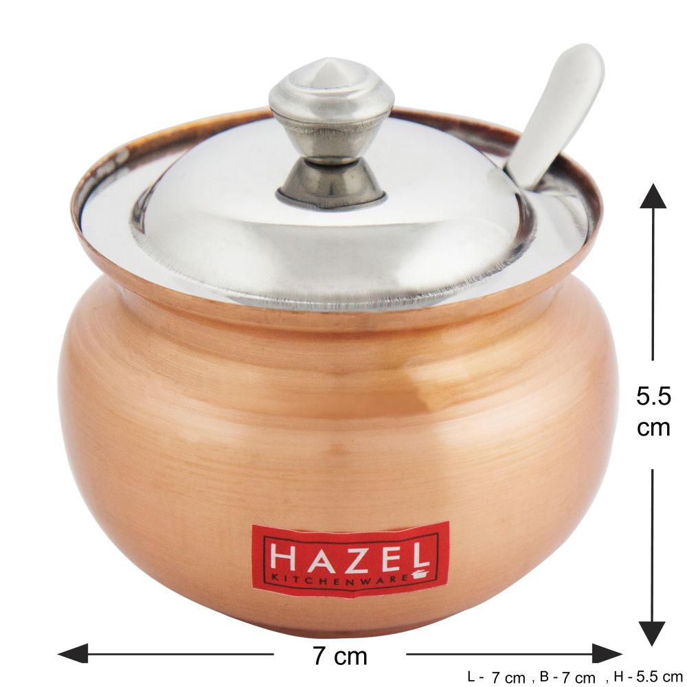 Stainless Steel  Copper Base Ghee Conatiner, 150ML