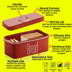 Bread Storage Box with Handle Lid  4100ML – Red