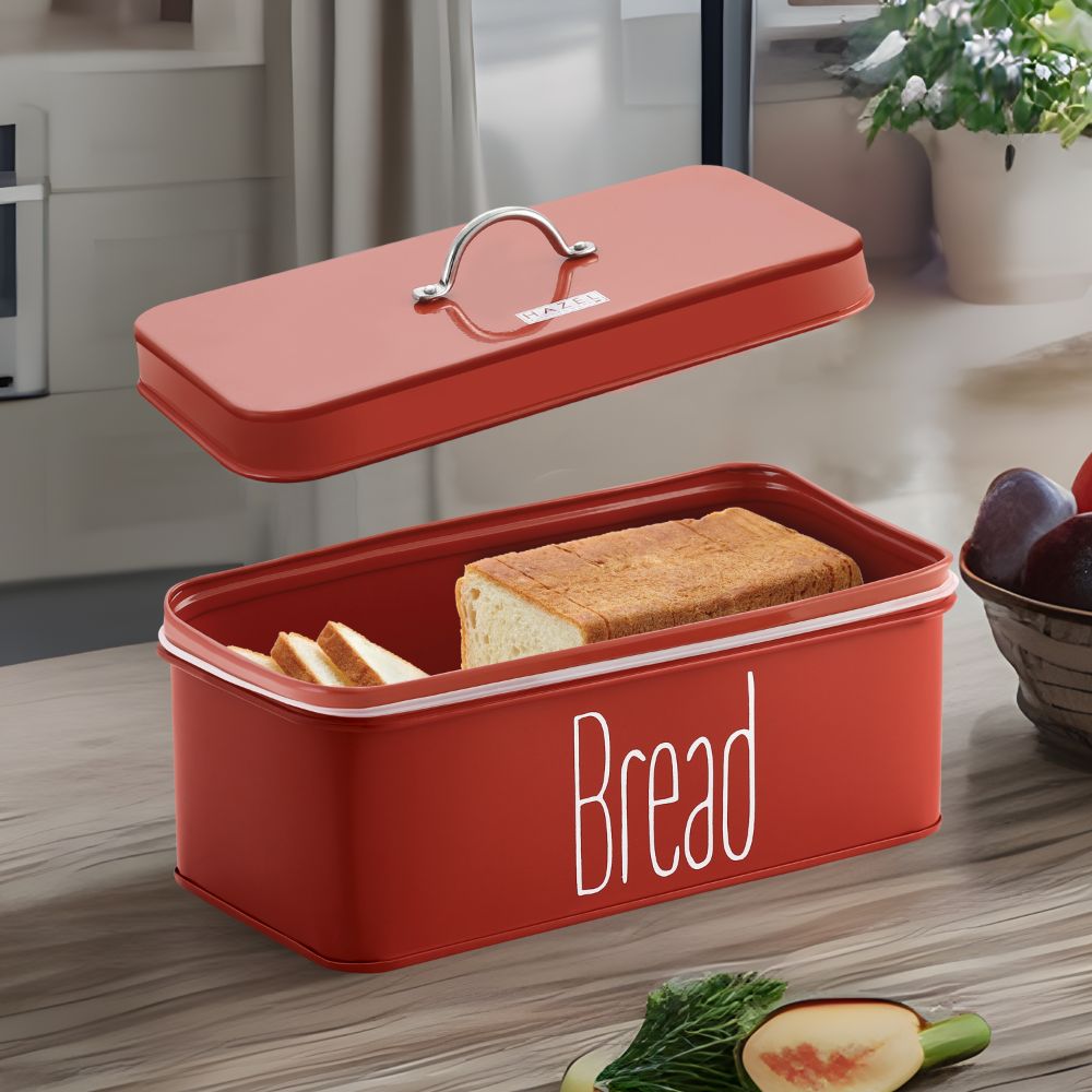 Bread Storage Box with Handle Lid  4100ML – Red